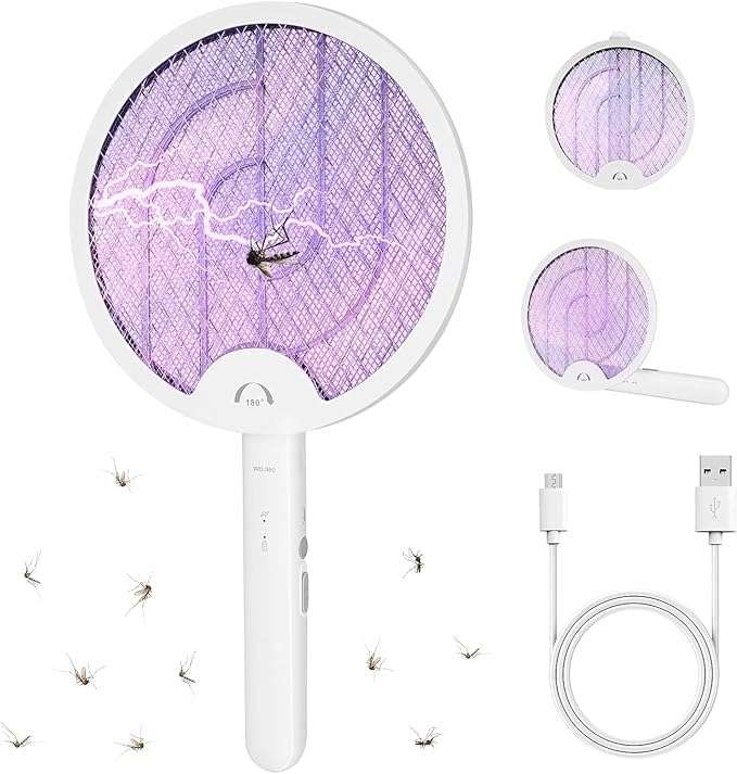 AMEEHA Multifunctional Lithium Battery Electric Mosquito swatter Rechargeable Handheld Electric Fly Swatter Mosquito Killer Racket 1