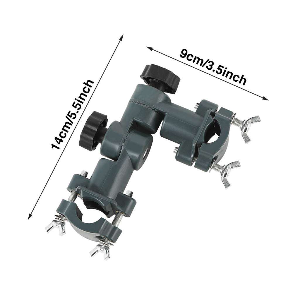 Durable Umbrella Bracket Multifunction 360 Degree Rotation Bait Tray for Fishing Fort, Fishing Box, Fishing Rod Platform, Fishing Chair, Fishing Box and Umbrella(Black) 2