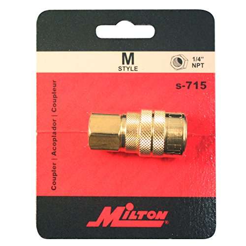 Milton (S-715) 1/4" FNPT Female M-Style KWIK-CHANGE Coupler , Red 2