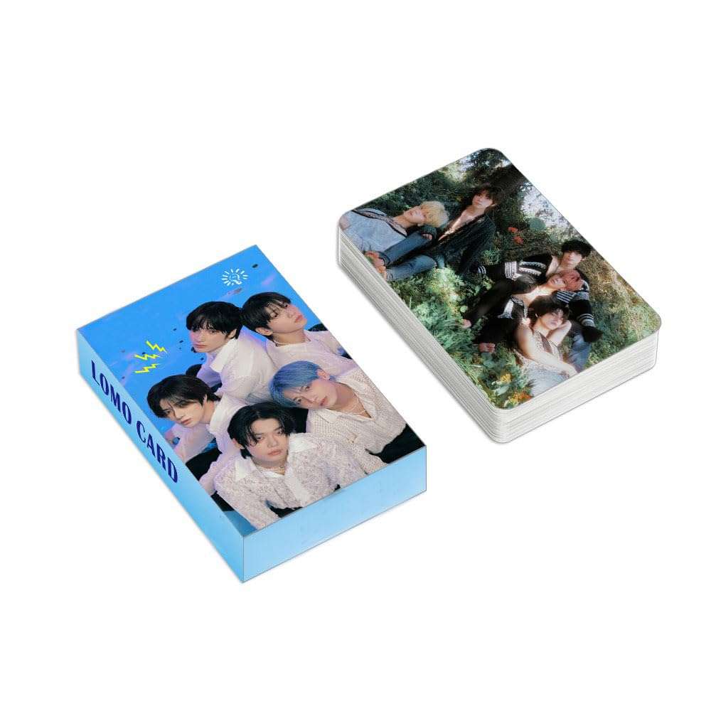 ShaoKun 96PCS TXT 2025 New Photocard Sets,60PCS TXT Lomo Cards and 36PCS Waterbottle Stickers Gift for Fan Collection (Blue) 6