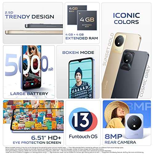 Vivo Y02t (Cosmic Grey, 4GB RAM, 64GB Storage) with No Cost EMI/Additional Exchange Offers 2