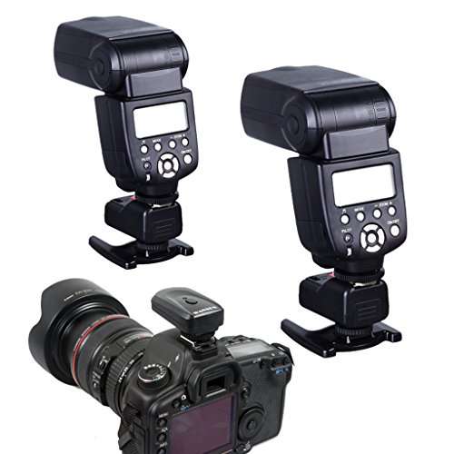 FLAWISH PT-04GY 4 Channels Wireless/Radio Flash Trigger +2 Receivers for Canon Nikon 3