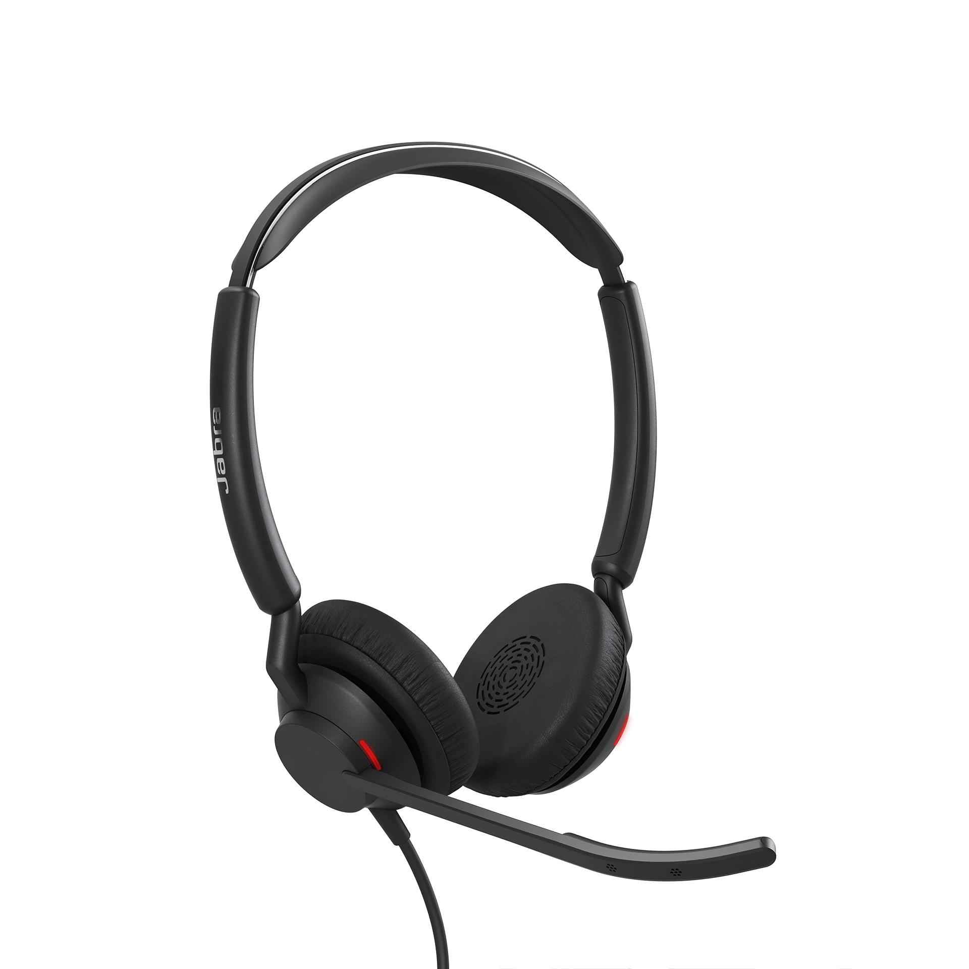 Jabra Engage 50 II Wired Stereo Headset with Noise-Cancelling 3-Mic Technology and USB-C Cable, Ultra-Lightweight - Works with All Leading Unified Communications Platforms such as Zoom & Unify - Black 1
