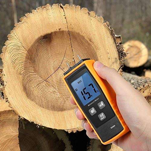 XUXUWA Moisture Meter 0%~80% Two Pins Digital Wood Moisture Meter Handheld Wood Moisture Detector Humidity Tester Timber Damp Detector Humidity tester 2
