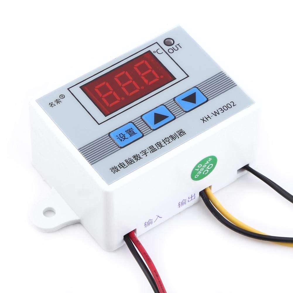 DC Thermostat Temperature Controller Digital Display Microcomputer Switch with Sensor Probe Supports High Temperature Protection(DC24V) 3
