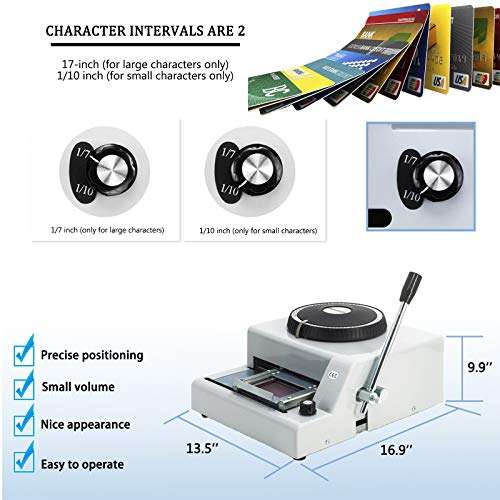 PLASMARGON DPL Card Embossing Machine Credit Card ID Card PVC Card Embossing Machine Manual Coding Machine (72 Characters) 4