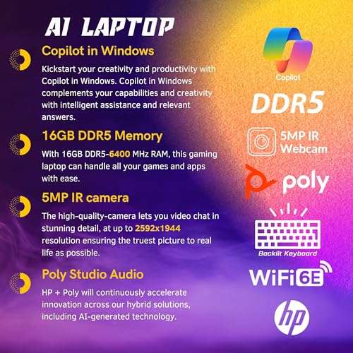 HP Envy x360 2-in-1 Laptop 2024, 16" WUXGA Touchscreen, Core Ultra 7 155U(>i7-1355U, 4.80 GHz), Copilot AI Laptop, 5MP IR camera, Backlit Keyboard,Windows 11 Home, Silver(16GB 6400 MHz DDR5 | 2TB SSD) 4