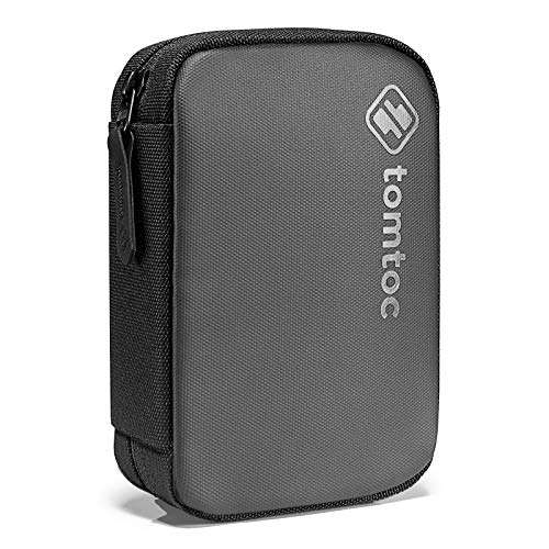 tomtoc Protective Case Pouch for Power Adapter, Charger, Electronic Tech Organizer Bag Compatible with 2.5-inch Hard Drive, Type C Hub, Cable 2