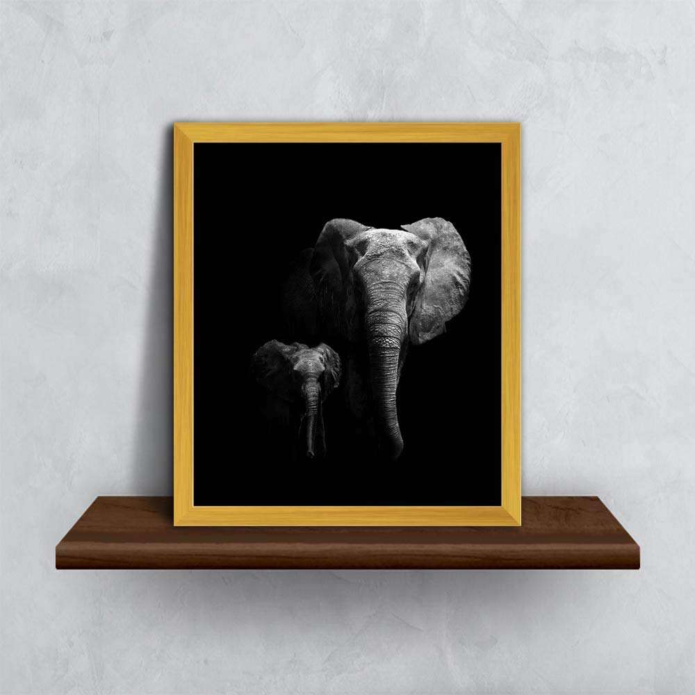 ArtzFolio Mother Walking with Her Baby Tabletop Painting Golden Frame 10 x 11.5 inch (25 x 29 cms) 1