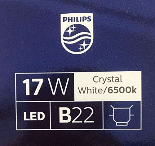 Philips Base B22 17-Watt LED Bulb (Pack of 2, Cool Day Light)
