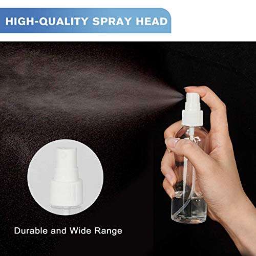 ORIENTOLUXURY 100ml EmptyPlastic Cute Reusable Refillable Fine Mist Sprayer Spray Bottle Atomizer with Ultra-Fine Mist Pump for Multipurpose Purposes Like sanitizing- Pack Of 20(White) 6