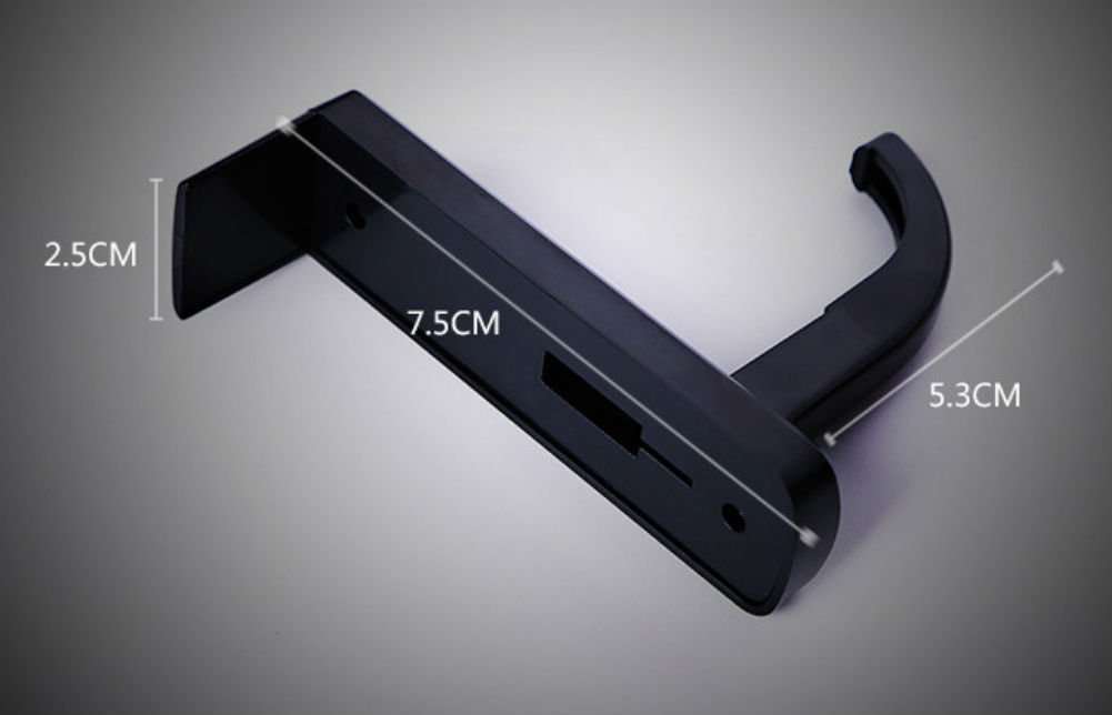 Akak Store 2 Pcs Black Headphone Headset Hanger Monitor Stand Holder Headset Stick-on Hook for Home and Office 6