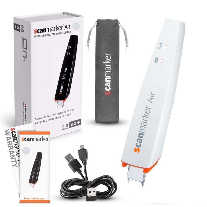 Scanmarker Air Pen Scanner & Translator Pen | Electronic Translation Pen & Smart Reading Pen for Dyslexia, Students & Professionals - Compatible with Mac, Windows, iOS & Android (White) 2