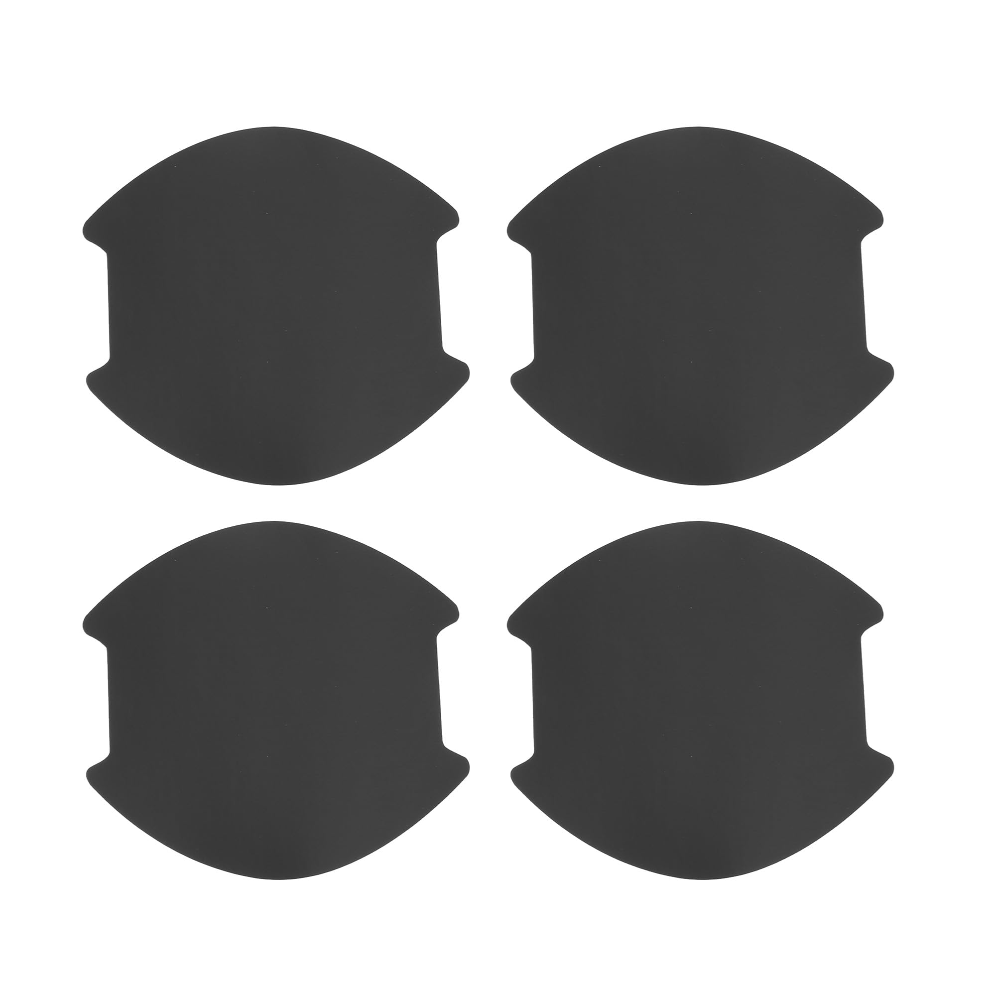Motoforti Universal 3D Car Door Handle Cup Sticker Anti-Scratch, PVC, Black, 4 Pcs 99x100mm