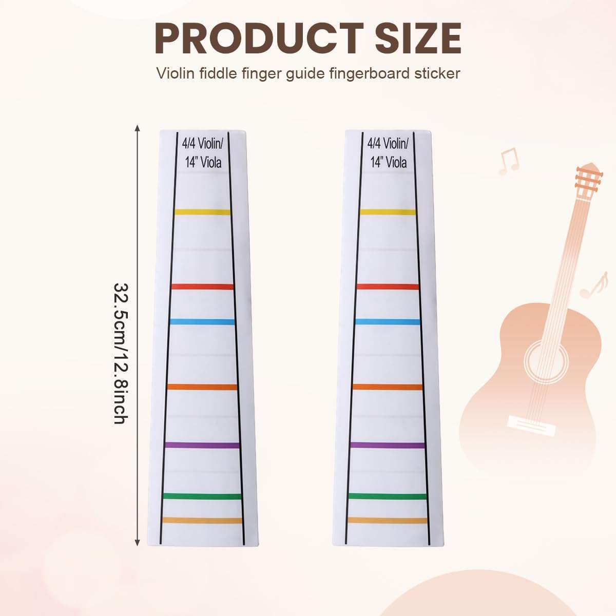 2Pcs 4/4 Violin Fingerboard Stickers Transparent Fingering Guide Decal Viola Fiddle Finger Position Markers for Beginners Practice 3
