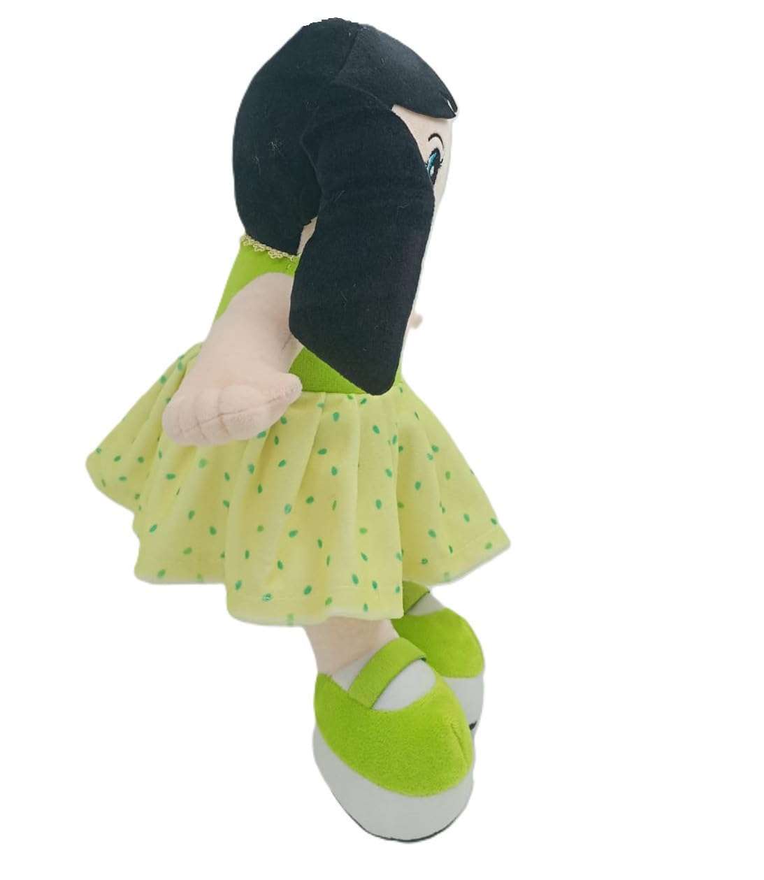 NATKHAT Satin Soft Doll with Printed Dress - 45cm | Adorable Plush Toy for Kids | Soft and Cuddly Stuffed Doll | Ideal Gift for Toddlers and Children, Green 3