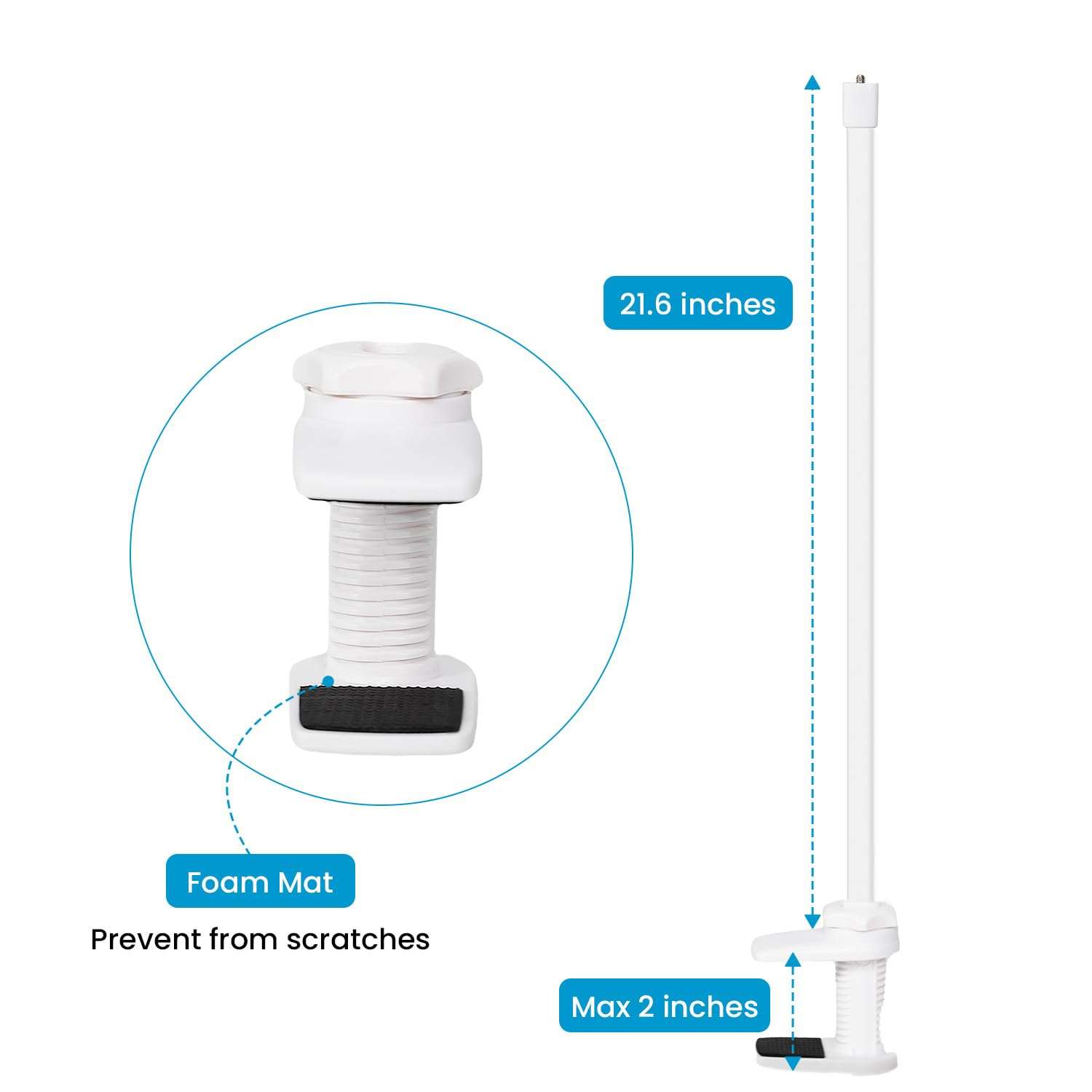ieGeek Baby Monitor Mount Bracket for Baby 1T/4/5 Baby Camera Holder Holder with a 1/4” Screw,with 21.6" Flexible Gooseneck Arm 4