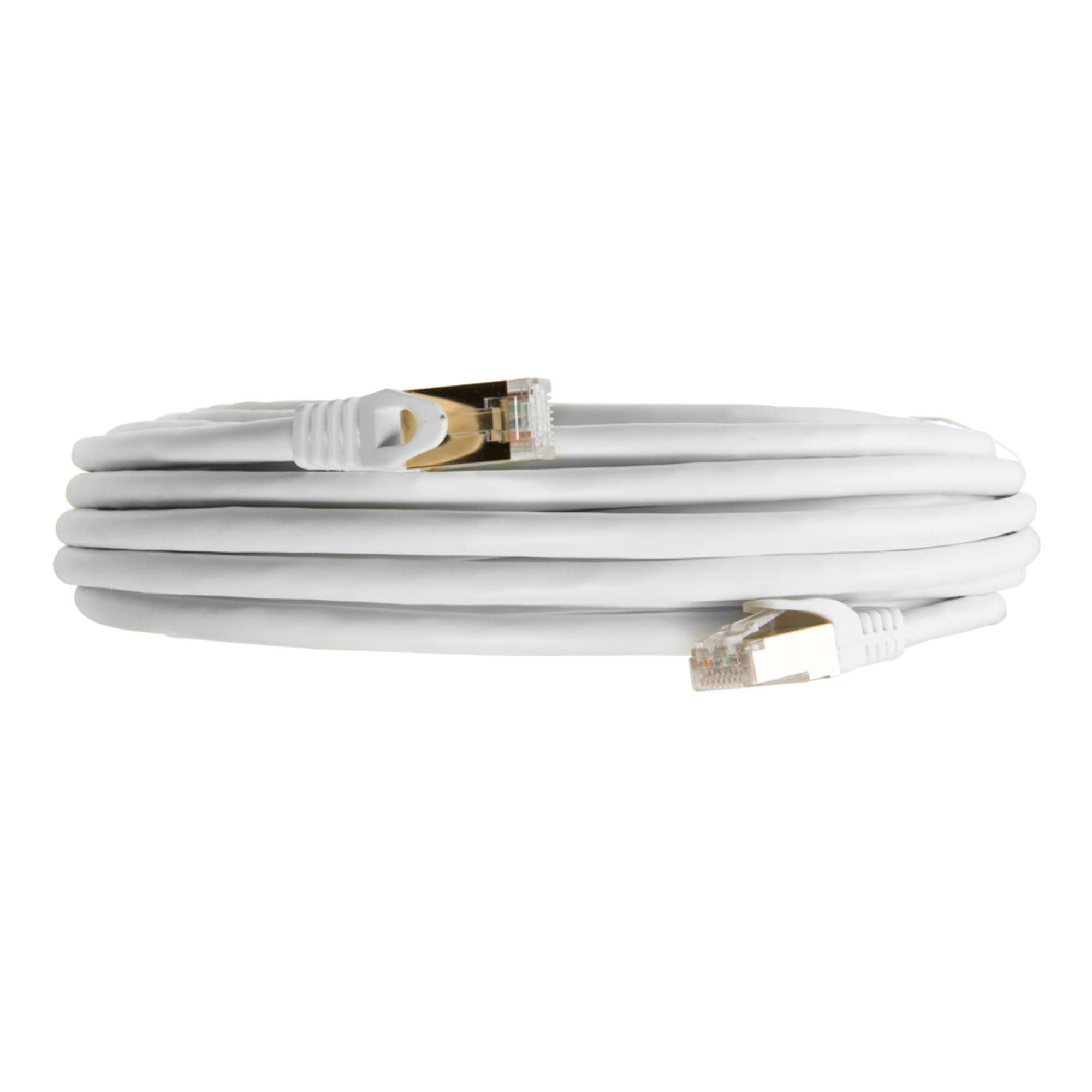 Cables Direct Online 20FT S/FTP Cat7 Copper Network Ethernet Patch Cable, Internet Wire, Compatible with PC, Laptop, Modem, Router, TVs, Printer Cord, Consoles for Home and Office (20ft, White) 5