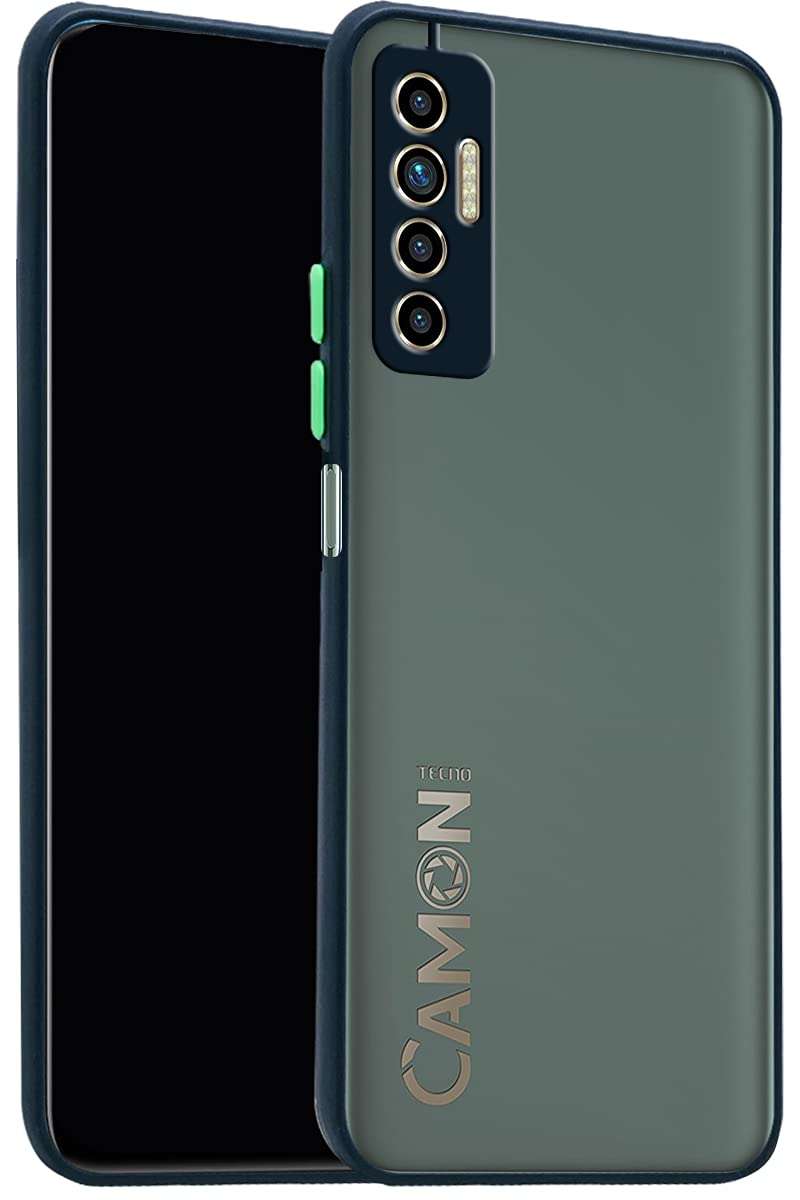 Jkobi Back Cover Case For Tecno Camon 17 (Camera Protection | Smoke Translucent | Thermoplastic | Blue) 4