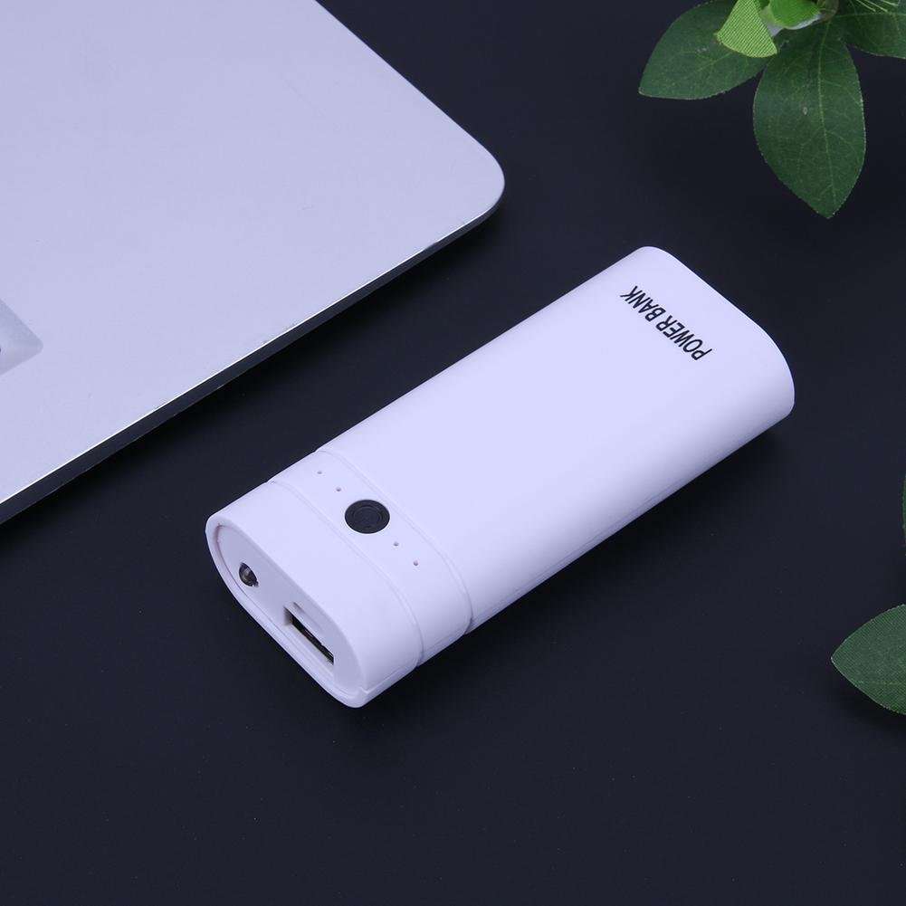 VIPECO Plastic Removable 2 18650 Batteries DIY Box with LED Flashlight(White) 3