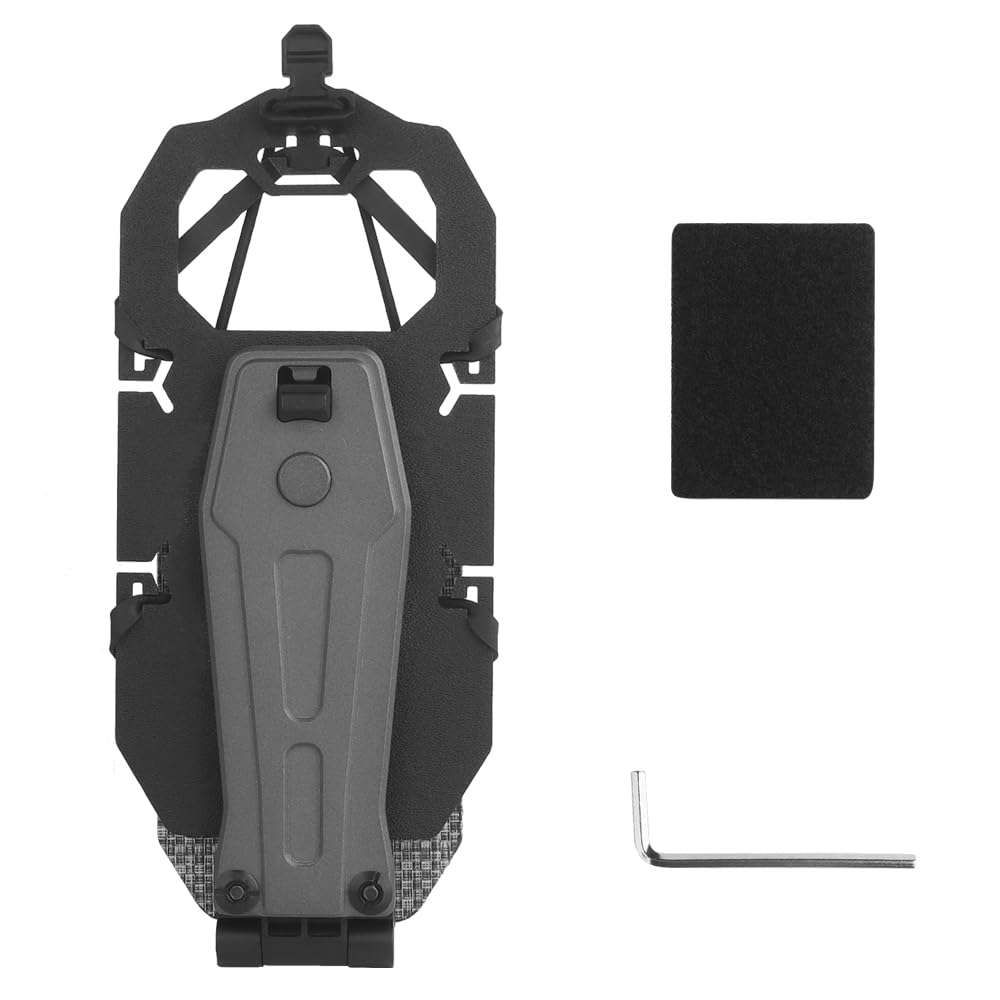 JFFCESTORE Tactical Vest Universal Phone Holder Retention Rotatable Phone Carrier Mount for Screen Size 4.7"-6.7" (Tan) 1