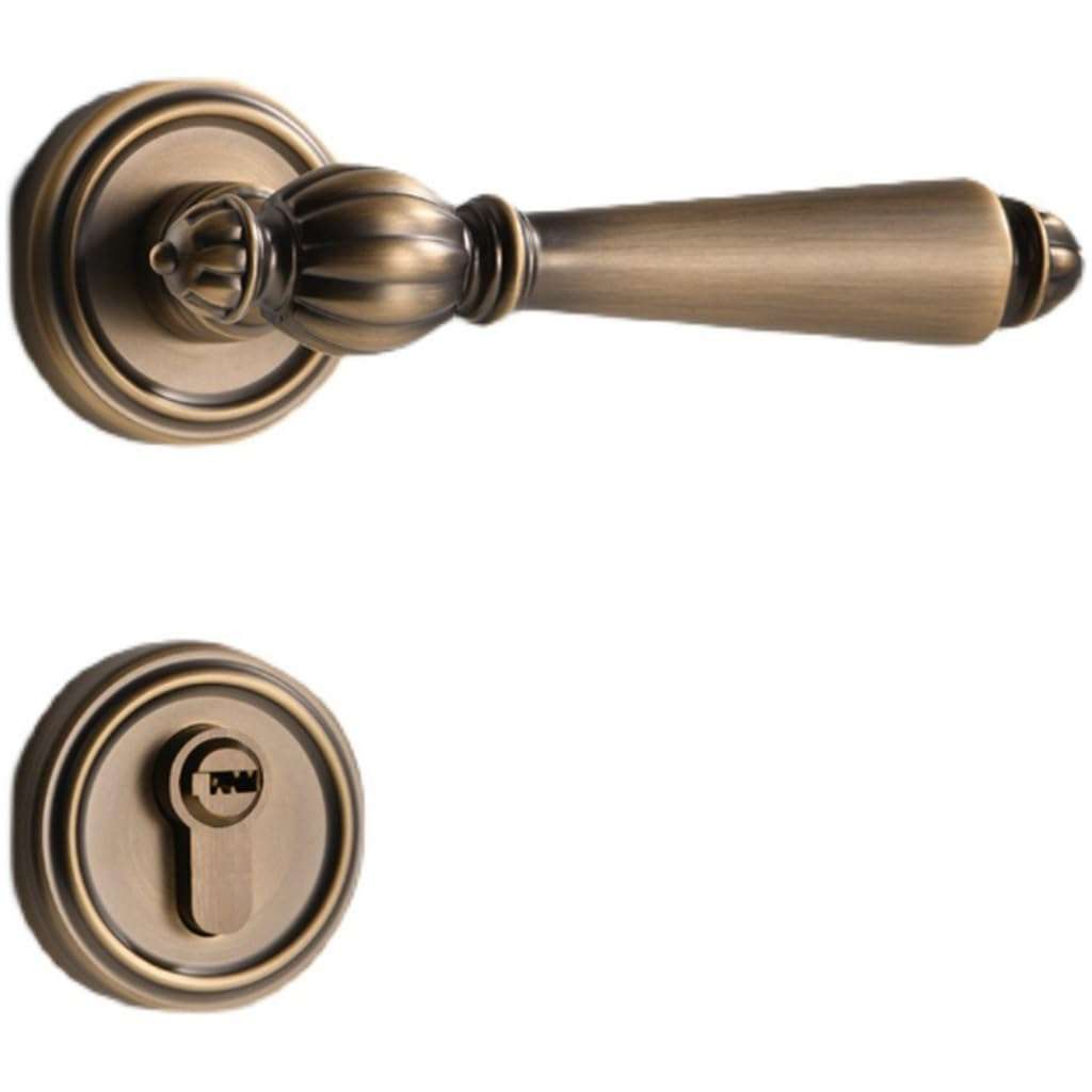 NFGLLWQ Interior Split American Set Bedroom Magnetic Mute American French Handle Wooden Door Lock 1