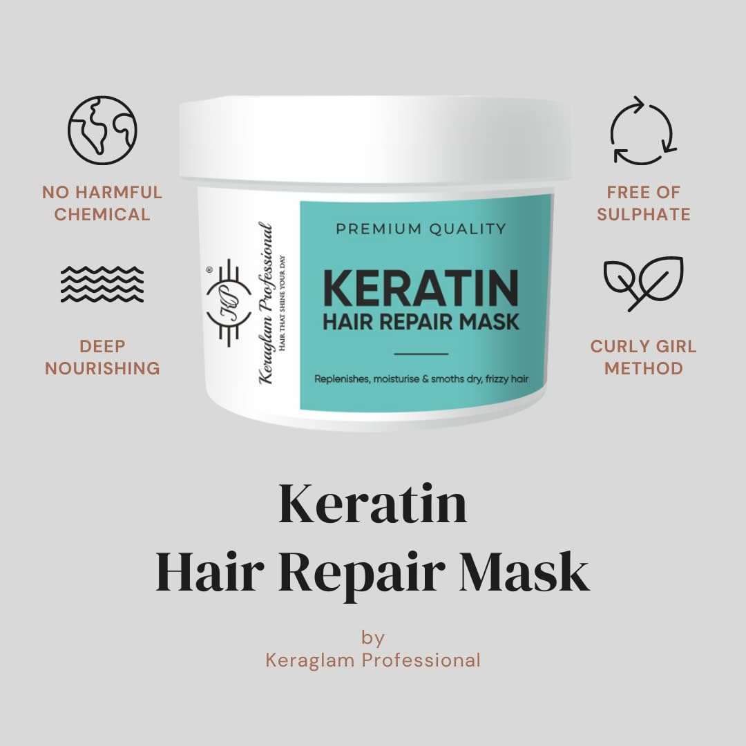 Keratin Smoothing Shampoo, Hair Care Mask, Hair Serum & SPF 50 Sunscreen Cream 4