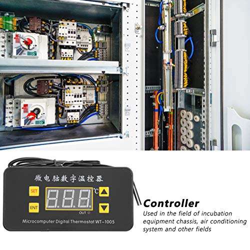 PUSOKEI Digital Temperature Controller, 110‑220V ‑55~120℃ waterproof High Accuracy Thermostat controller for incubation equipment chassis air conditioning system WT‑1005 2