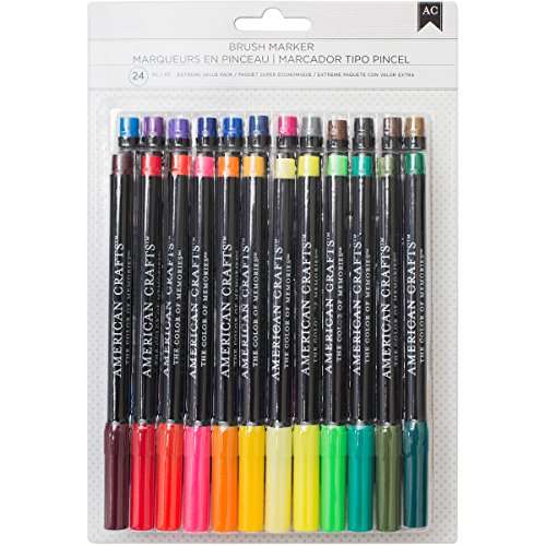 American Crafts Brush Markers 24/Pkg-Assorted 1
