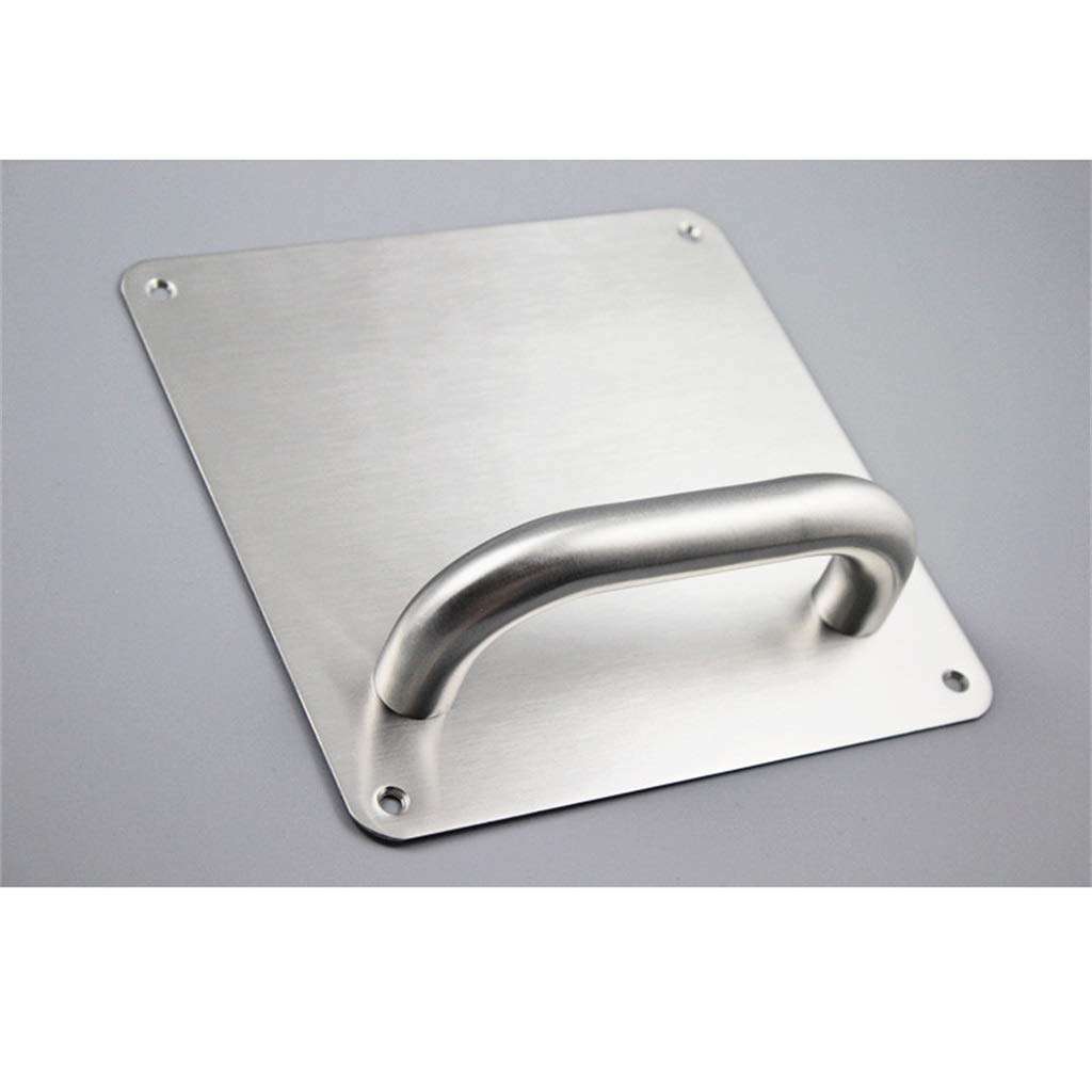 AWCPP Stainless Steel Base Handle, Fire-Proof Door Wooden Door Metal Door Square Push-Pull Bottom Plate Door Hardware Door Handle 3