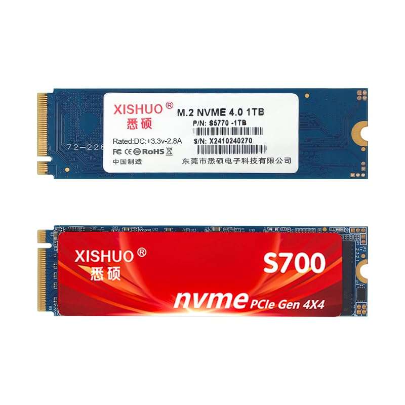 XISHUO NVMe SSD Internal Solid State Drive 4