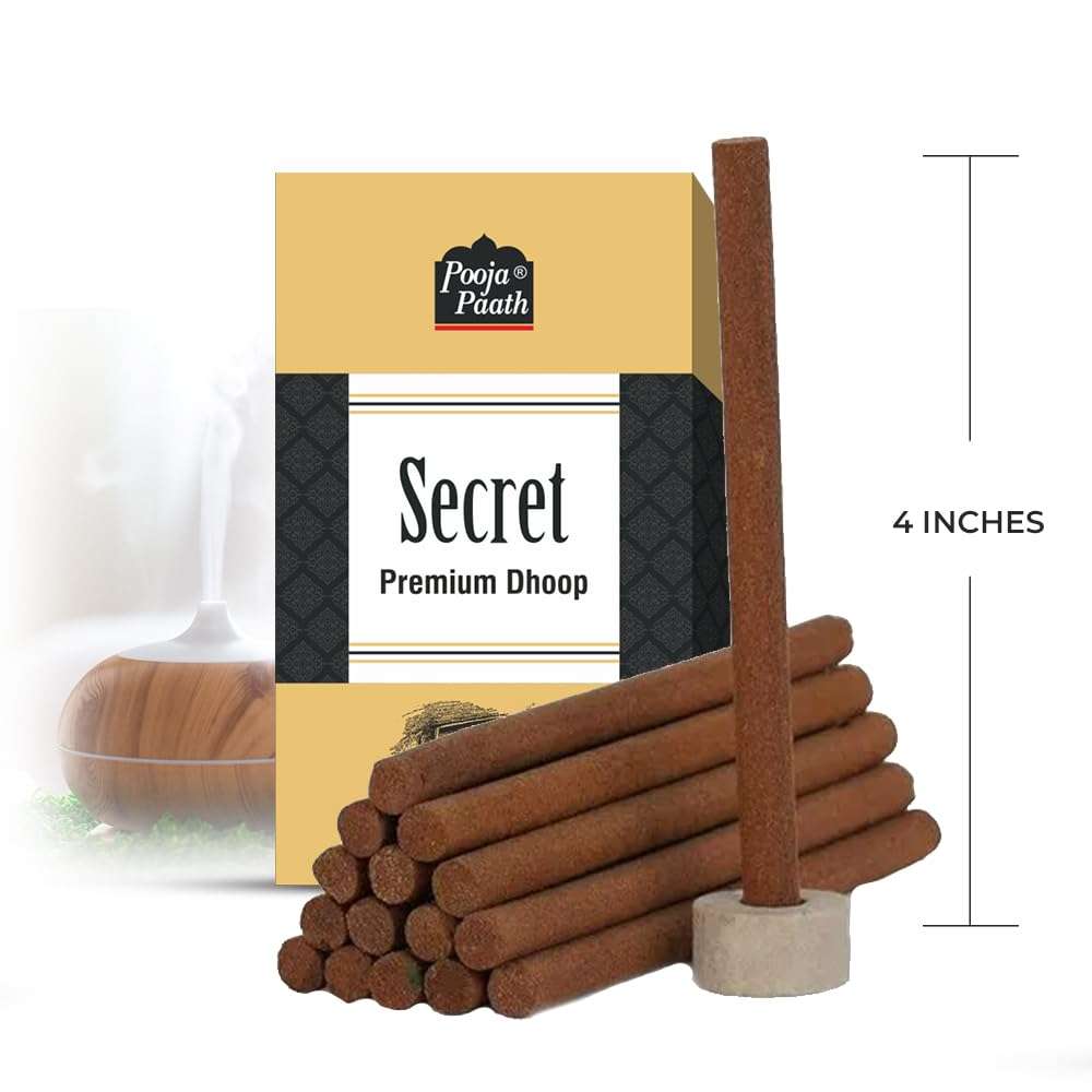 Pooja Paath Natural Fragrance Premium Secret Drystick Dhoop & Incense Sticks for Puja, Home & Office, Meditation & Festive Fresh Vibes - Pack of 12 4