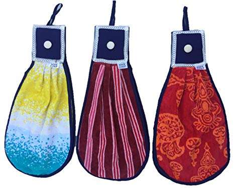 NNR Kitchen Hanging Towel Napkins,Set of 3 Pcs_Super Absorbant, Double Sided 1