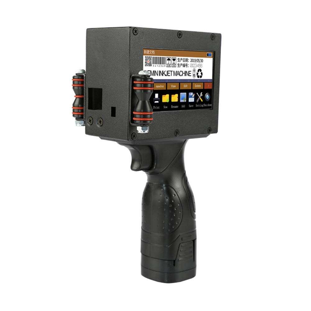 MX3S Portable Printers Labelling Gun, Handheld Inkjet Code Printer HD, Printing Trademark Logo Barcode Graphic Date Price Label Making Machine (Color : A) 1