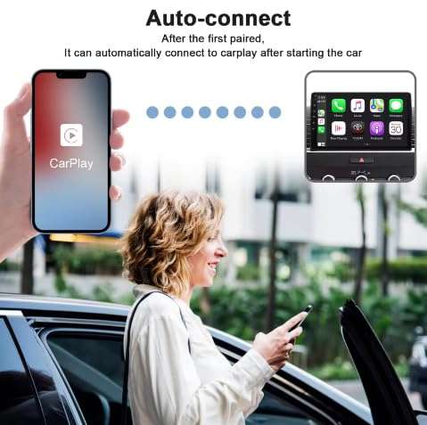 Generic Wireless Carplay Adapter, Carplay: Transform Your Car to Wireless CarPlay - Plug & Play Compatibility with Cars from 2015 & iPhone Included!, Black 6