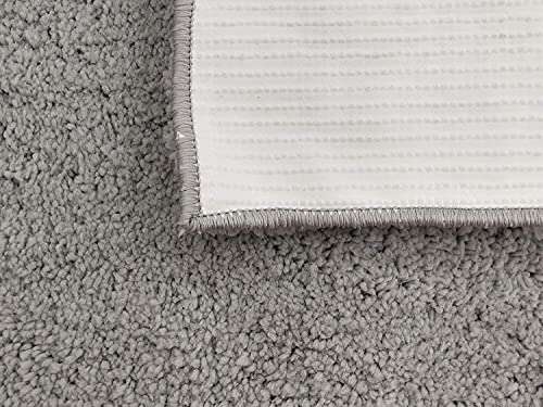 BRIGREL Anti-Slip Bath Mat Microfiber Soft, Size 40 x 60 cm - Bathroom Rugs - Suitable for Kitchen, Bedroom and Bathroom, Dry Fast Water Absorbent & Machine-Washable (Grey and Beige) 5