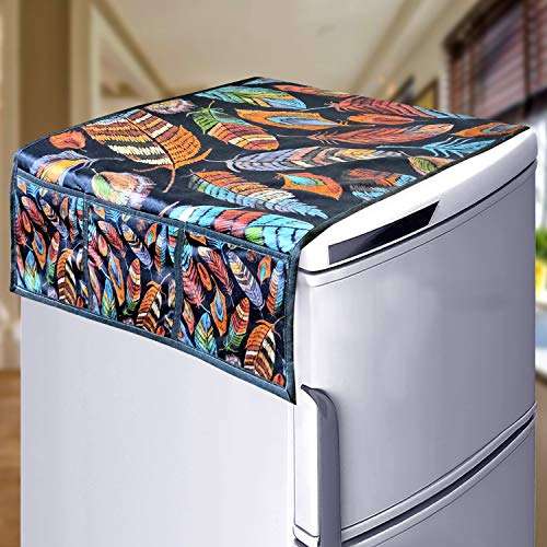 KANUSHI Industries® PVC Fridge Mats Set Of 6 / Refrigerator Mats+1 Pc Fridge cover/Refrigerator cover(FRI-DIG-C+M-24-06) 2