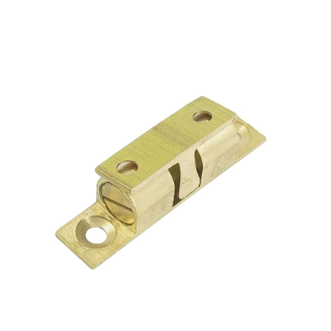 Home Door Latch Double Ball Catch 40mm Long Brass Tone 1
