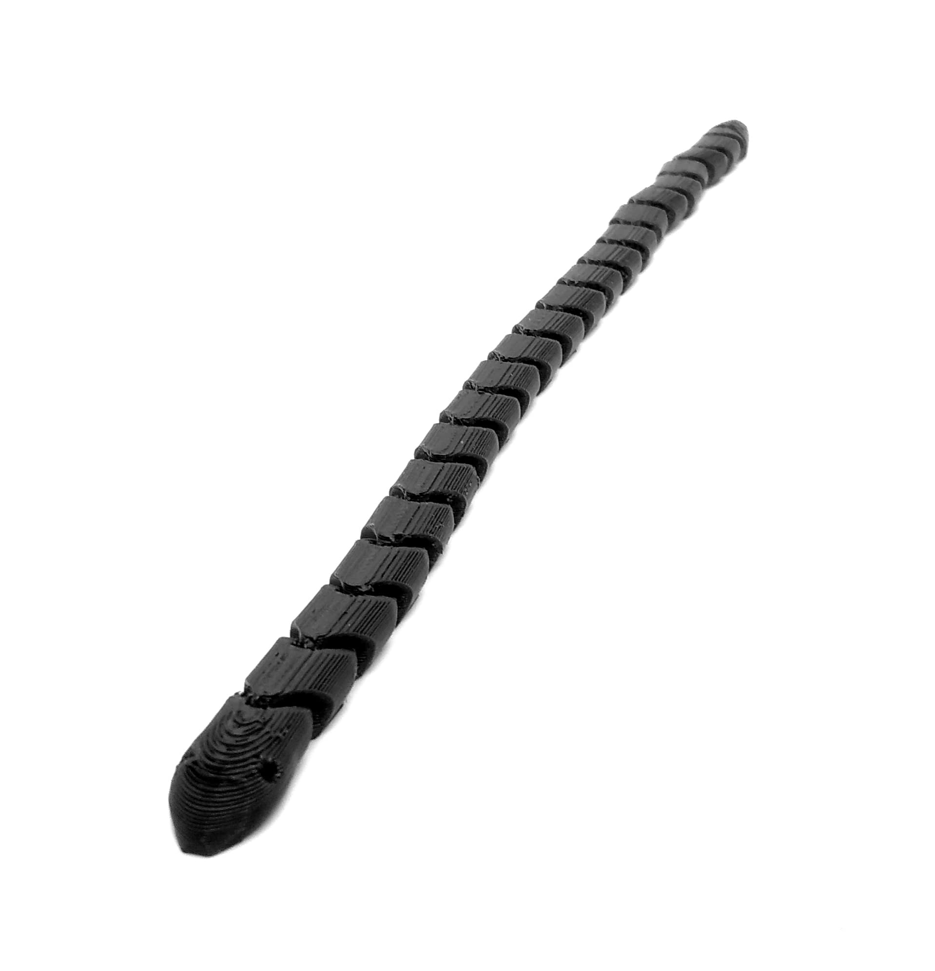 CERO ® 3D Printed Flexy Snake (Black PLA Plastic) 5