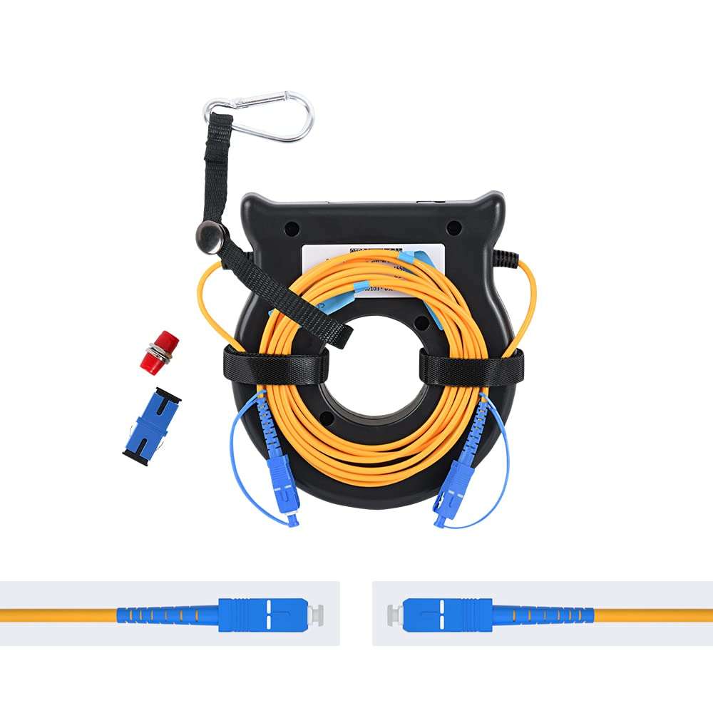 KOMSHINE 0.03dB Loss SM 1310/1550nm OTDR Launch Cable Box Fiber OTDR Rings Single Fiber 1000m SC-UPC/SC-UPC 1