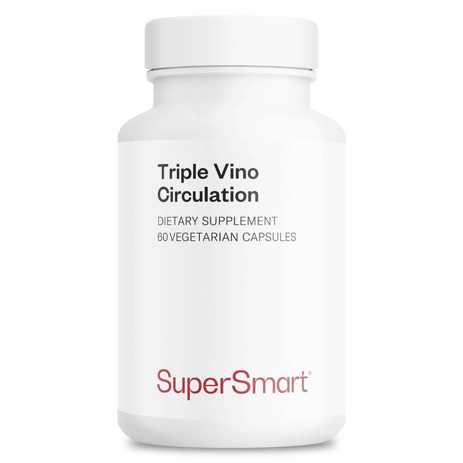 Supersmart - Triple Vino Circulation (High Potency) - 3-in-1 Formula - Red Vine Leaf Extract - with Grape Seed & Marc | Vegan & Gluten Free - 60 Veg Capsules 1