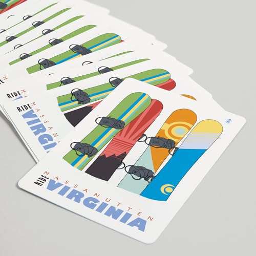 Lantern Press Snowboards in Snow, Massanutten, Virginia (52 Playing Cards, Poker Size Card Deck with Jokers) 5