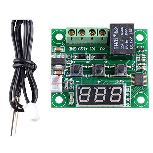 W1209 DC 12V Blue LED Digital Thermostat Temperature Control Thermometer Thermo Controller Switch Module + NTC Sensor + Case 6
