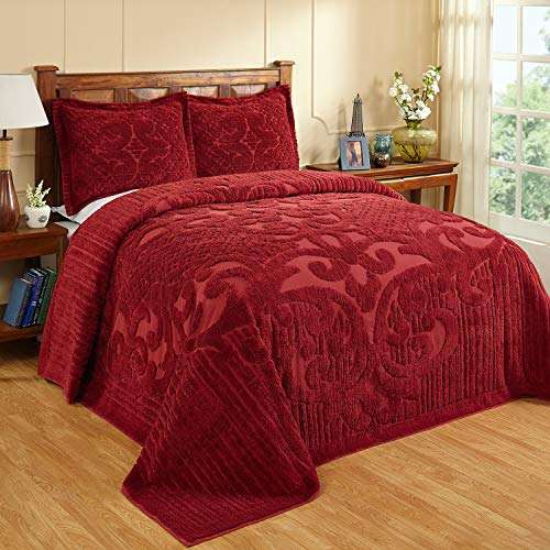 Better Trends/Pan Overseas BSASDOBU Ashton Bedspread Burgundy/96 x 110"/Full 1