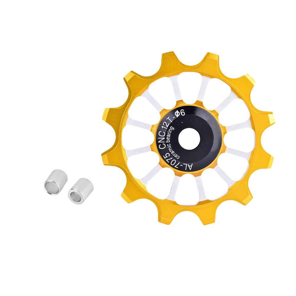 Derailleur Pulley Aluminum Sealed Bearing Wheel Wheel Rear Derailleur Pulleys 12T Ceramic Aluminum Wheel Rear Fit 4/5/6mm Screws Support 7/8/9/10 Speed