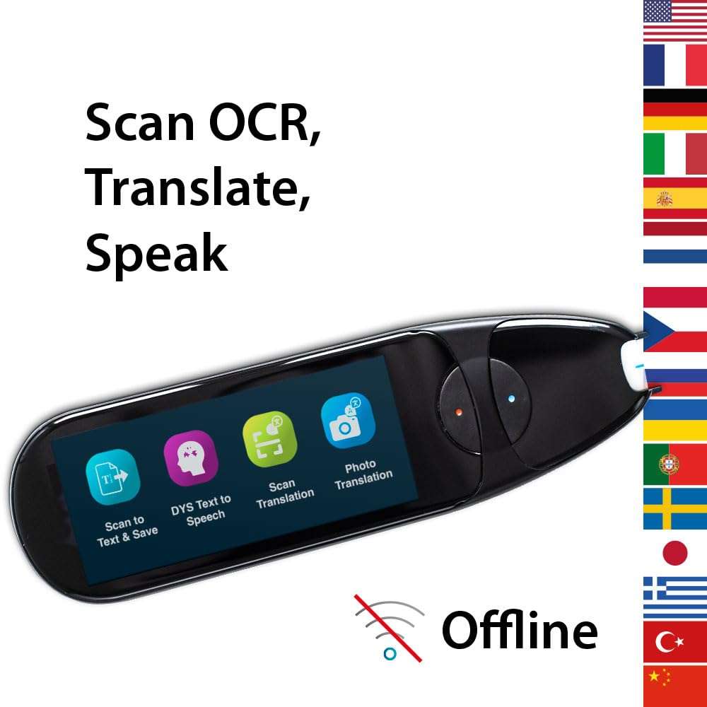 IRISPen Air 8:no WiFi,Scanner,Translation Pen,Reading Pen,Translator 16 Languages Offline,Pen Scanner OCR 48 Languages Offline,APP Dyslexia 9 Languages Text-to-Speech,Readiris PDF Win Mac iOS Android 5