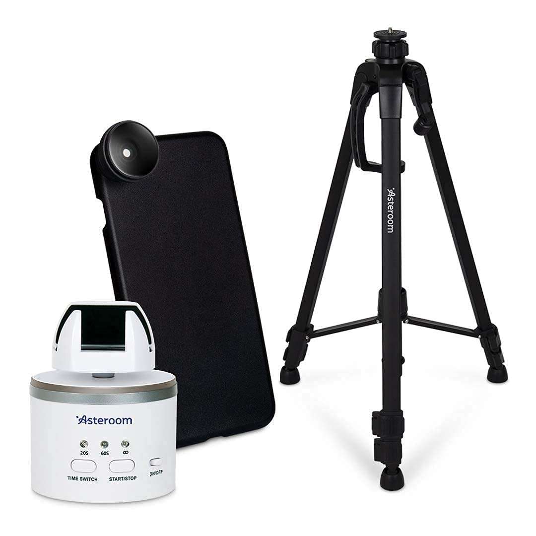 360 Camera 3D Virtual Tour Real Estate Kit + iPhone XR Phone Case Bundle by Asteroom - 2nd Gen. Gear Includes Digital Camera Rotator, Fisheye Cam Lens, Tripod 1