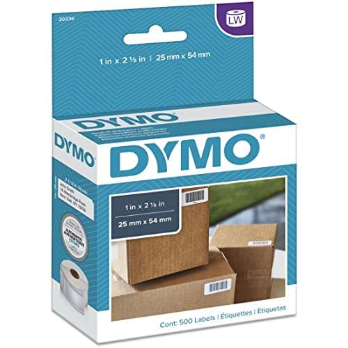 DYMO Authentic LW Large Multi-Purpose Labels for LabelWriter Label Printers & LW Multi-Purpose Labels for LabelWriter Label Printers, White, 1'' x 2-1/8'', 1 roll of 500 (30336) 5