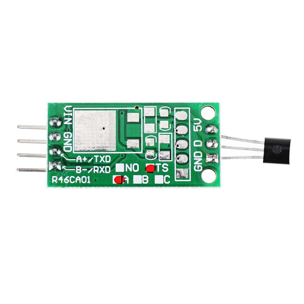 DDRZD Sensor &Detector Module 5pcs DS18B20 5V RS485 Com UART Temperature Acquisition Sensor Module Modbus RTU PC PLC MCU Digital Thermometer High Performance Sensor 3