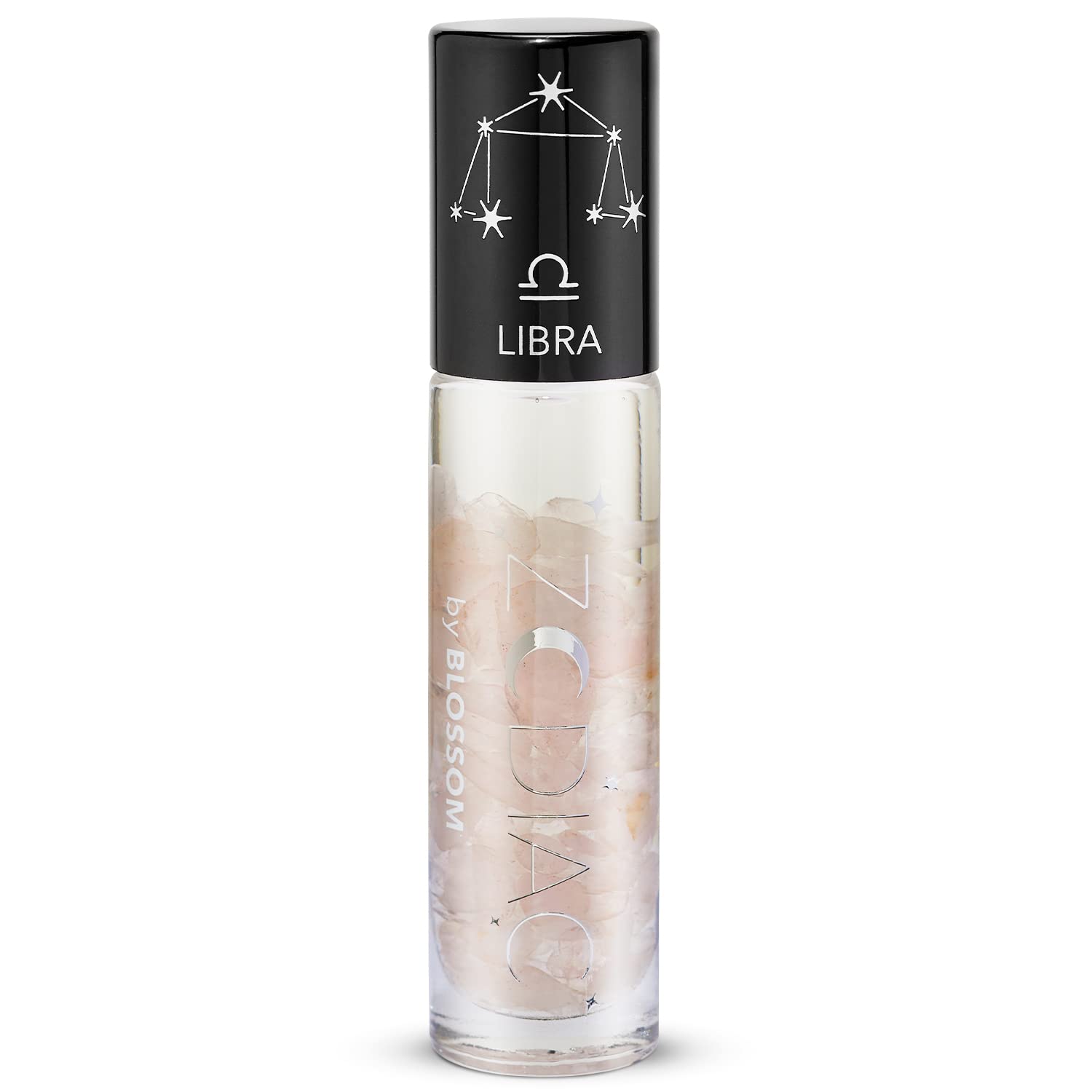 Blossom Lip Gloss Zodiac Sign Vanilla Scented Roll-On Lip Gloss, Moisturizing + Hydrating with Zodiac Crystals, Made in USA, 0.20oz, Libra 1